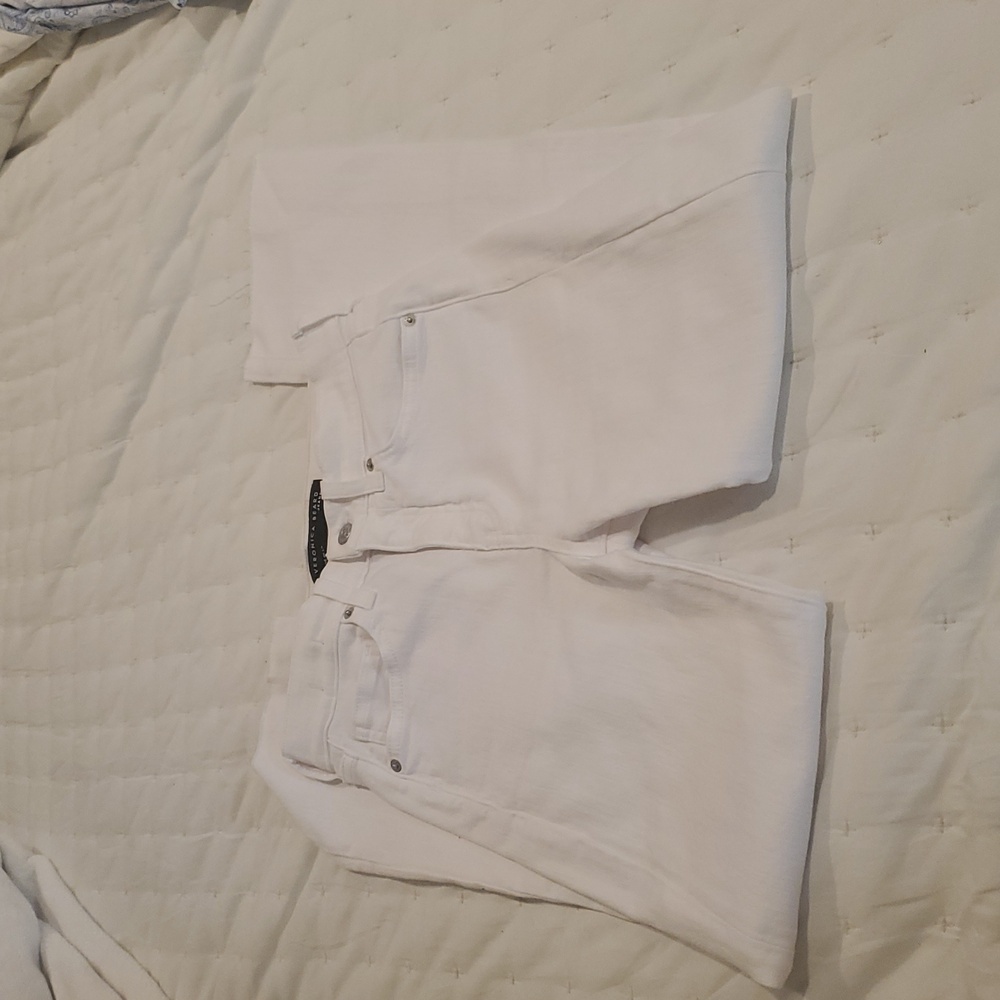 Veronica Beard Sz 26 Carly Kick High Rise Rae Edge White Jeans